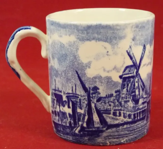 Antique Palissy Pottery Thames River Scenes Demitasse Cup or Mini Mug