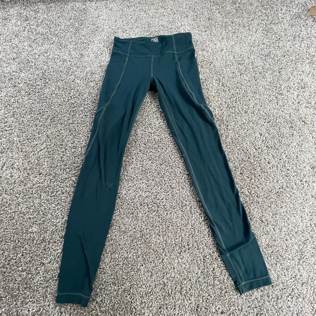 Athleta Girl Leggings Youth Large 12 Blue Athletic Pants Gym Workout 22x25