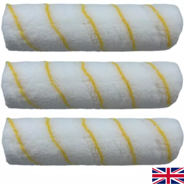 Paint Roller Sleeves 9 Inch Set 3pcs Emulsion Rollers Painting Decorating Wall