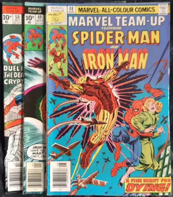 SPIDER-MAN / IRON MAN / DR STRANGE, Marvel Team Up # 48-50, 1976