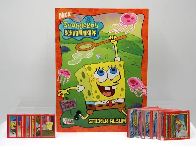 MERLIN-SPONGEBOB SCHWAMMKOPF-LEERALBUM + Sticker-Satz Bilder komplett ...