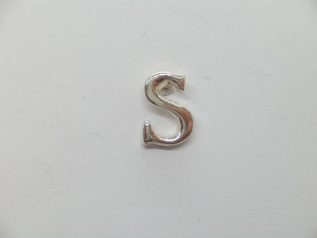 Broche De Veste Avec Initiale - S - en Argent 925 - Pins - Lettre - Alphabet