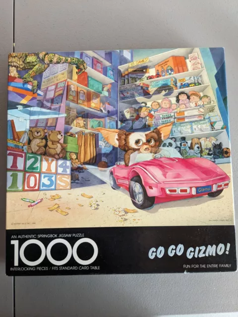 1984 SPRINGBOK Go Go Gizmo 1000 Piece Jigsaw Puzzle Gremlins Used