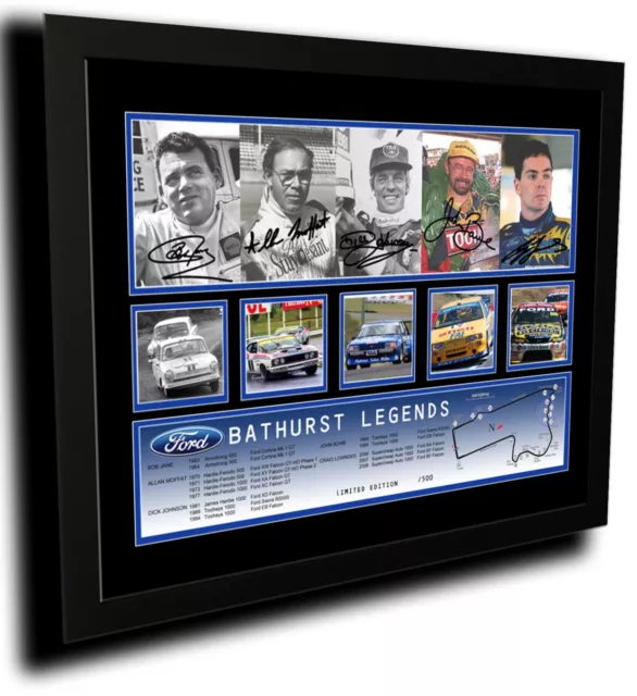 Ford Bathurst Legends Signed Limited Edition Framed Memorabilia