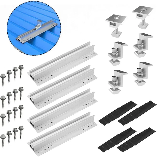 SOLAR MODULE ALUMINIUM mount PV mounting system trapezoidal plate ...