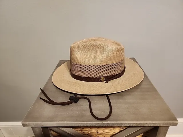 MILAN - MENS STRAW FEDORA HAT - Tan - Medium - American Hat Makers