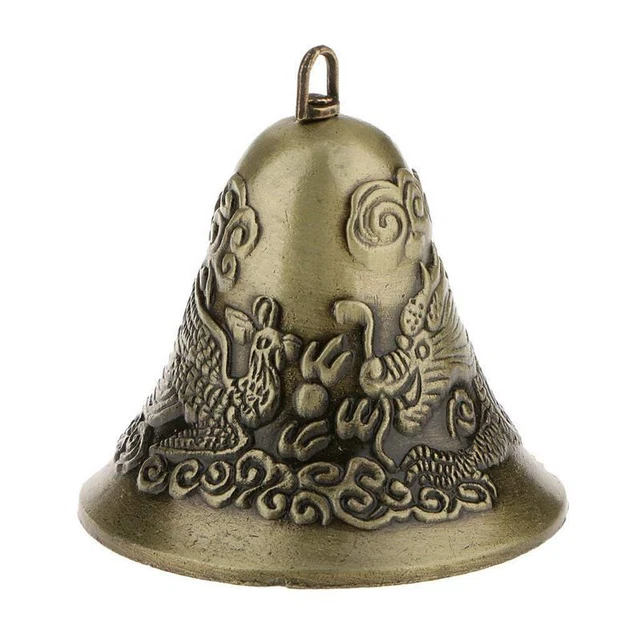 -feng Shui Chinese Dragon Charm Bell And Phoenix Figure Decor A2R74765