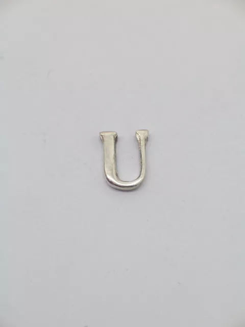 Broche De Veste Avec Initiale - U - en Argent 925 - Pins - Lettre - Alphabet