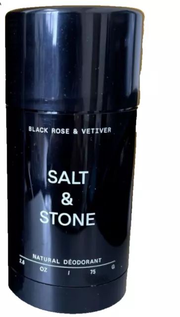 SALT & STONE Women Men Natural Deodorant Extra Strength Black Rose & Vitiver