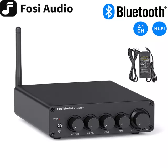 Fosi Audio BT30D PRO Bluetooth 5.0 Audio Receiver Amplifier HiFi Class D 165Wx2