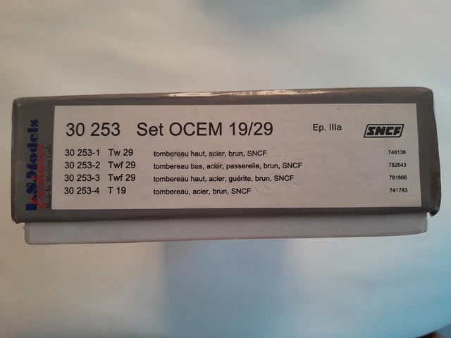 LS MODELS coffret 3 wagons plats courts OCEM 19/29 30252 NEU