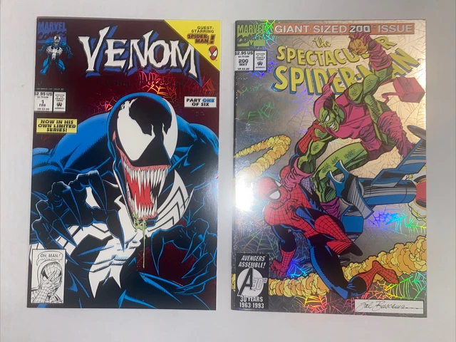 marvel comics venom lethal protector #1 & Spectacular Spider-Man #200 Foil
