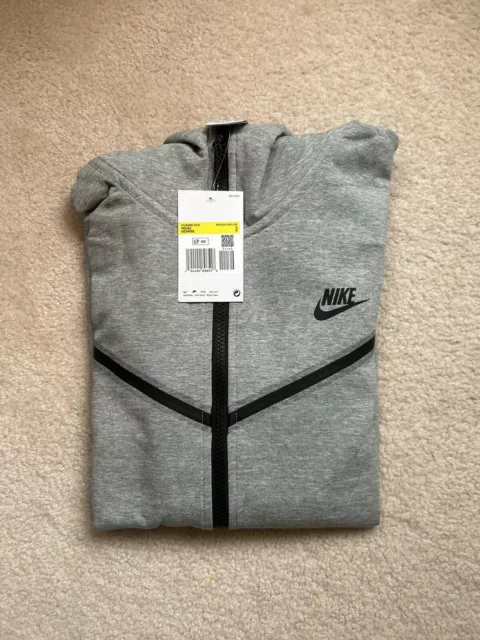 Nike Sportswear Tech Fleece Men's Full-Zip Hoodie - Dark Gray Heather/Black, S