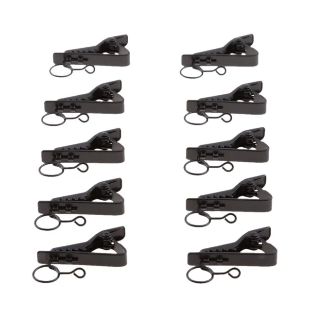 10 pcs. 10mm microphone lapel tie   mic metal clip holder for