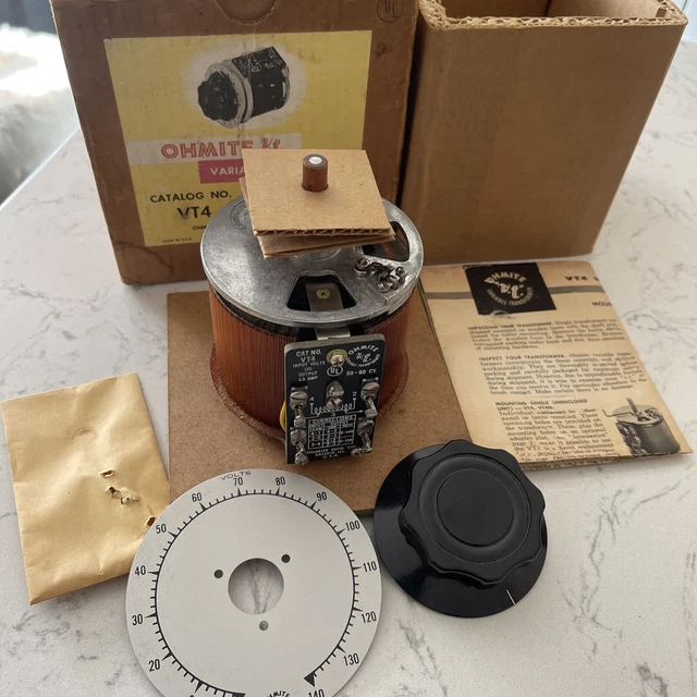 Vtg Ohmite Variable Transformer VT4 120V Input 0-140V Output 3.5 AMP NOS USA