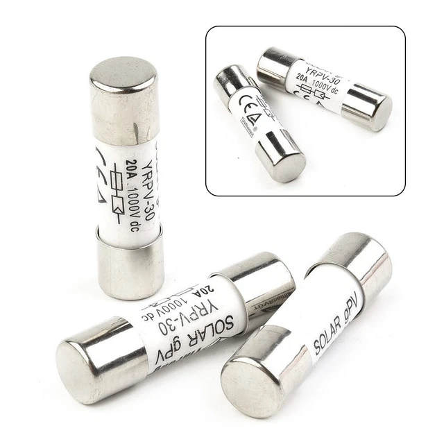 Kit de boîte à fusibles pratique 1000 V 10 * 38 mm 3 pièces fusibles 30 ampè