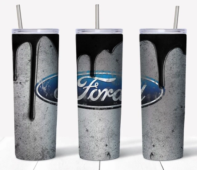20 oz SKINNY TUMBLER Stainless Steel |  Gift Ideas Man Cave Car Fans Oil Drip