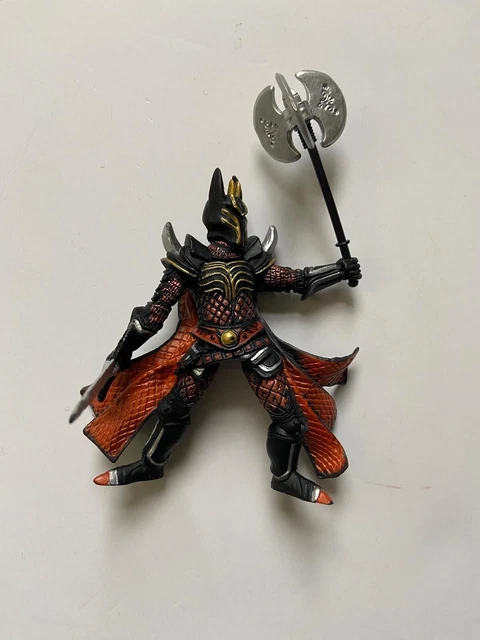 Papo 2006 Medieval Black Knight Warrior Figure Sword and Axe Fantasy