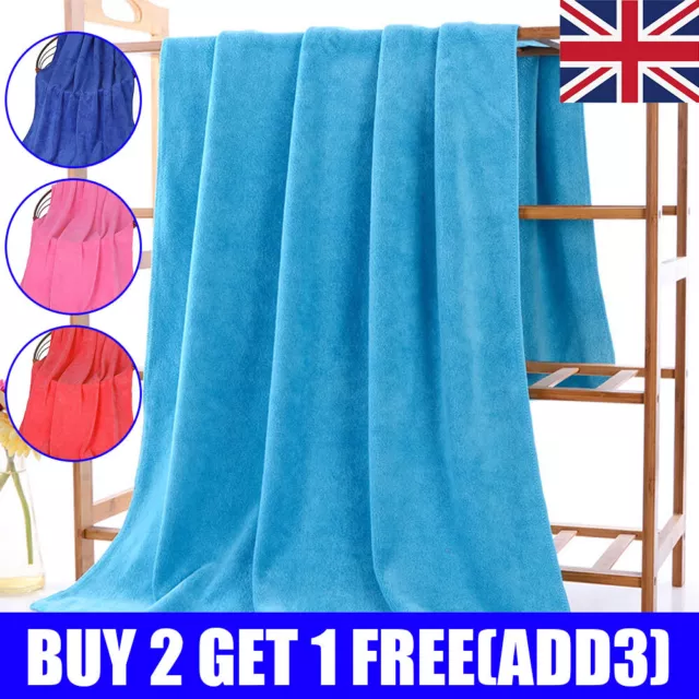 Extra Large Microfibre Lightweight Beach Towel Sheet Travel Swimming Summer