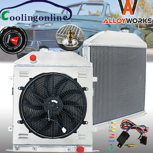 Radiator Shroud Fan Relay 4 Row Fit 1942-48 Ford Deluxe Coupe Mercury Series 29A