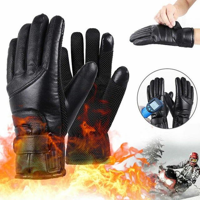 Gants Chauffants Electrique d'Hiver Coupe-Vent avec Fonctionnement du Tactile 3