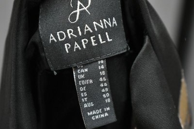Adrianna Papell Floral High Low Dress with Ruffle Detail, Women's 14, Black NEW 5