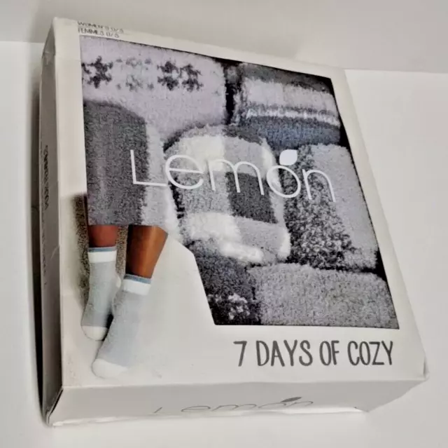 Lemon 7 Days of Cozy Super Soft Ankle Socks, Women's (Box is imperfect)