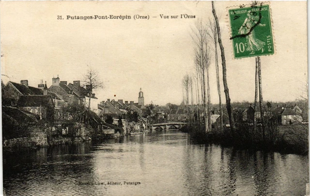 CPA PUTANGES-PONT-Eorépin - Vue sur l'Orne (356479)