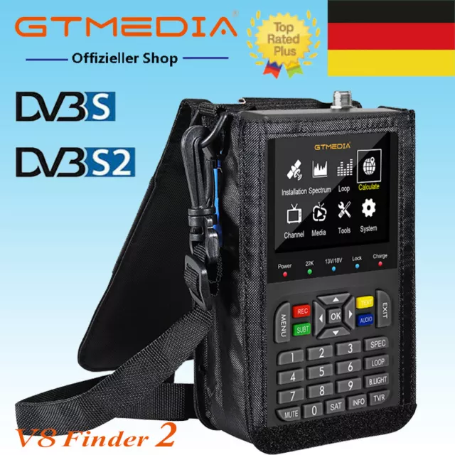 GTmedia V8 Finder2 Satfinder HD Digital SAT DVB-S2/S2X Finder Messgerät 3,5 LCD