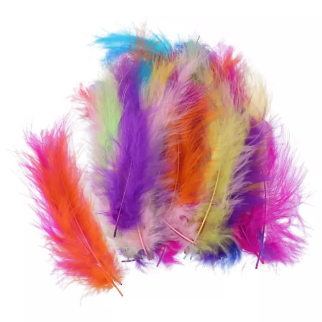 Color Mixing Marabou Feathers 4-6 Inches Colored Feathers  DIY Crafts