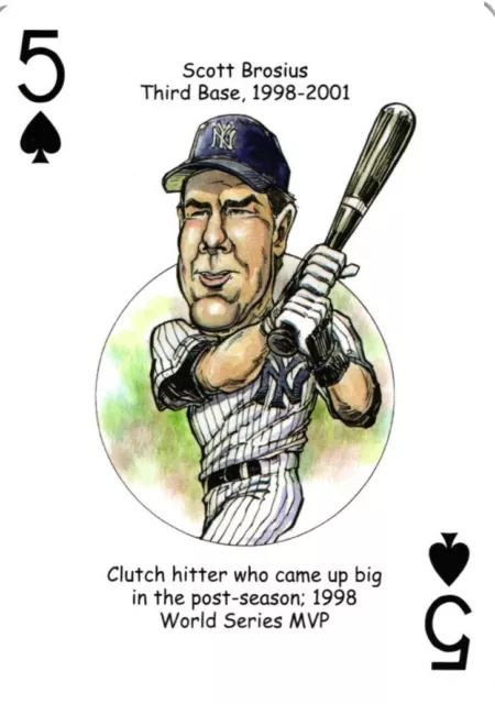 SCOTT BROSIUS THIRD Base New York Yankees Single Swap Playing Card Edition  7 $4.09 - PicClick AU