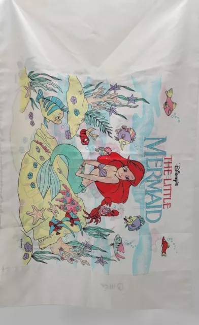 The Little Mermaid Vintage standard pillow case DISNEY 90’s Sebastian Ariel