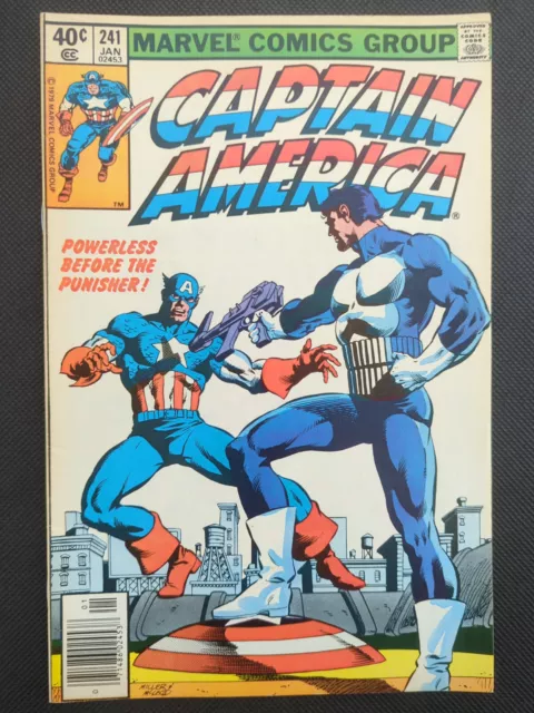 Captain America #241 (1980) Classic Frank Miller Cover | 1st Cap vs Punisher