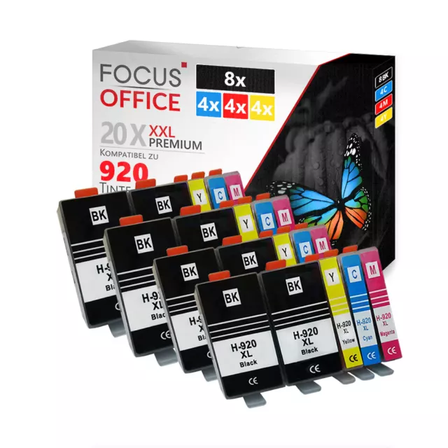 20x Drucker Patrone für HP 920 XL OfficeJet 6000 6500 7000 7500 A Plus Wireles