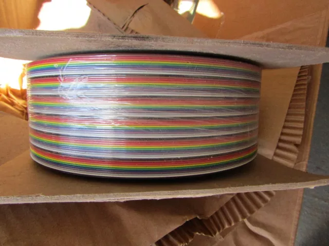 100ft Amphenol Ribbon 3C color coded planar cable BLKFR 3008112209