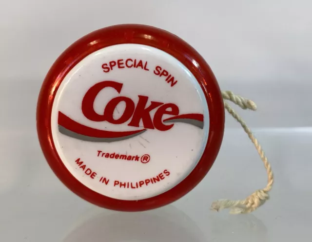 Vintage 1989 Jack Russell Coca-Cola Special Spin Coke Yo-Yo Classic White Red
