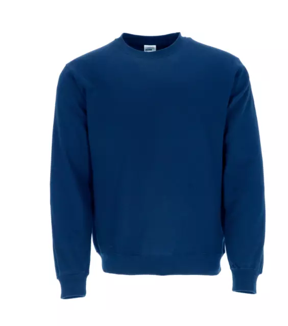 felpa blu uomo manica lunga cotone girocollo maglia da lavoro sport