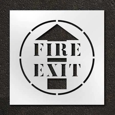 RAE STL-116-12406 Stencil,Fire Exit,24 in