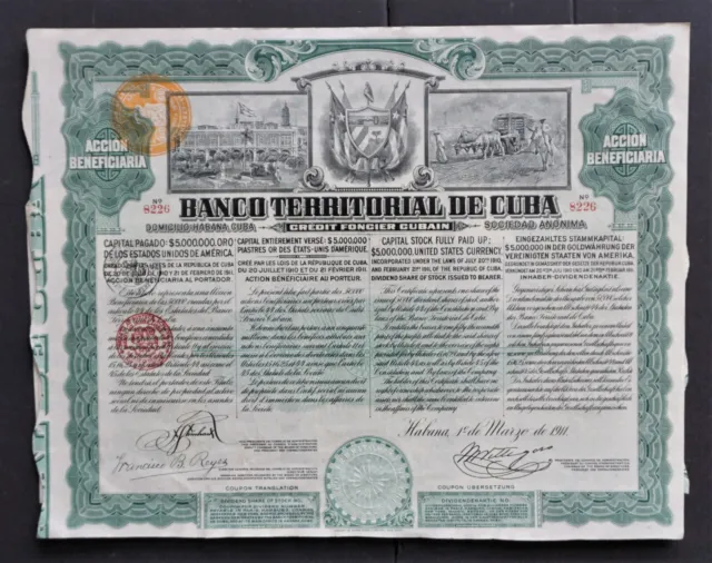 Banco Territorial - 1911 - share