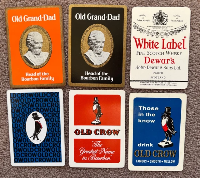 ORIGINAL SWAP PLAYING cards wide whisky Old Grand Dad Old Crow Dewar’s