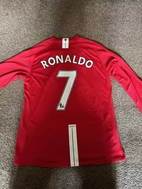 Manchester United Long Sleeve Home Large Kit 2008/09 Ronaldo Number 7