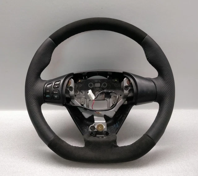 MAZDA RX8 STEERING Wheel Flat Custom New Leather + Alcantara Rx8 Black