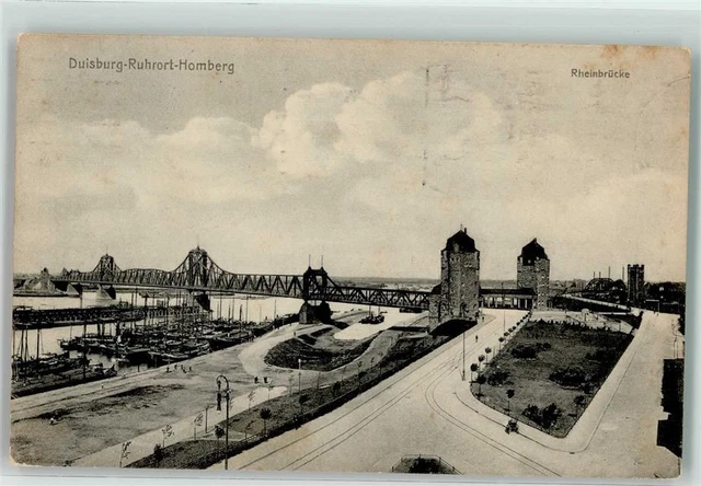 39515112 - 4100 Ruhrort Rheinbruecke Hafen Duisburg Stadtkreis 1913