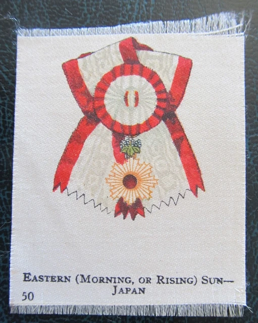 ITC Cigarette Silks Card Ww1 era Eastern (Morning or Rising) Sun Japan medal