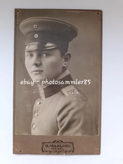 Wesel am Rhein schönes CdV Portrait Soldat Offizier Regiment 57 Foto Masling