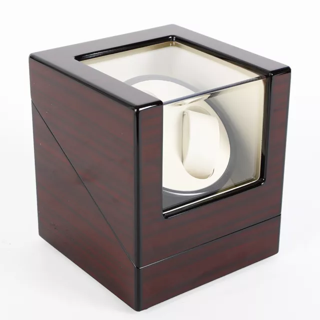 Scatola Porta 2 Orologi Tempo Carica Automatica Watch Winder Box Vetrina