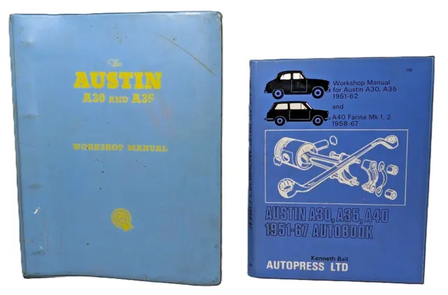 Genuine BMC Austin A30, A35 & A40 Farina - AKD991D & Autobook Workshop Manuals