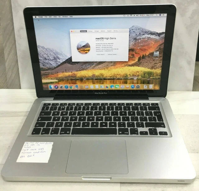 Apple MACBOOK PRO 13" (2012) A1278 Core i5 2.5 GHz 4 GB 256 GB SSD Warranty