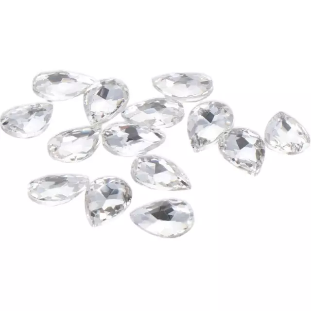 100 PCS Teardrop Crystal Rhinestones Beads Faceted Crystal Teardrop  Bracelet