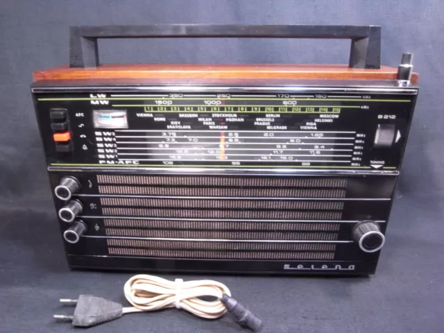 Rare Vintage Soviet Russian Ussr Transistor Lw Fm 2Sw Uhf Radio Selena B 212